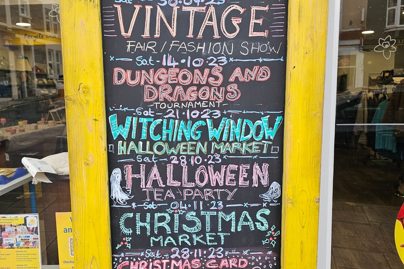 Marie Curie has different events scheduled throughout the seasons including markets, cake sales and workshops. The events board is displayed every day outside the store until closing time.