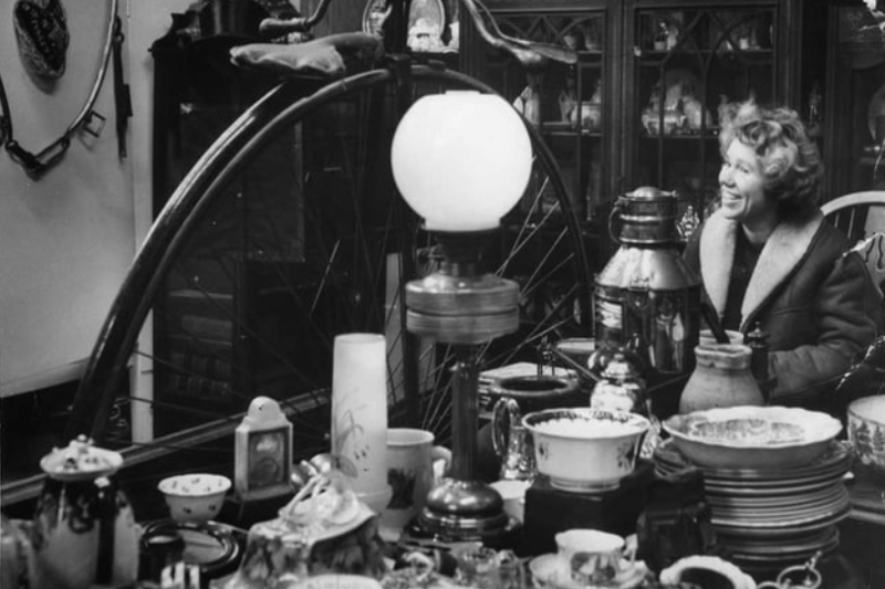 Elsie Leslie in her husband's antique shop in Marsden Street, South Shields in 1968. Photo: Shields Gazette