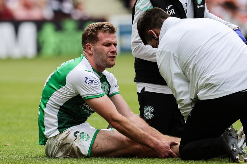 OUT  - The Hibs’ wing-back ruptured a tendon in his Achilles at the end of last season and is not expected back until next March.
