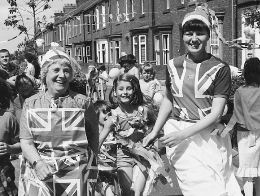 Grandmother Mrs Elizabeth Marshal and her friend Mrs Sandra Duncan of Brandling Street, Roker, set out to dance till dawn decked out in Union Jacks to mark the Royal wedding in 1981.