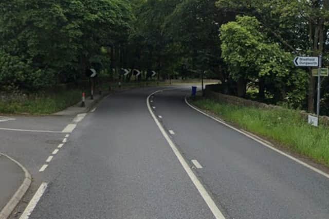 The A57 at the junction with Rod Side