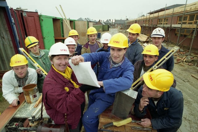 Poetry reading for apprentices at Sunderland Public Works Department in 1992.