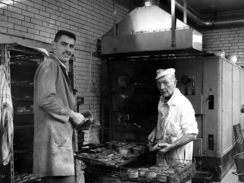 The pork pie-making room at E. Friedrich and Son pork butcher, on the Wicker, Sheffield, in 1989. Photo: Picture Sheffield