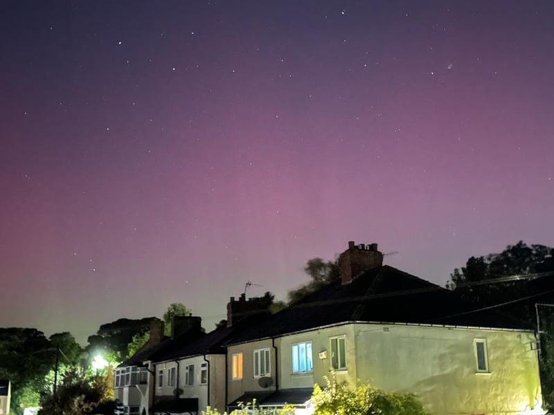 Sunita Rajani captured these photos of the aurora borealis from Crosspool, Sheffield, using her iPhone