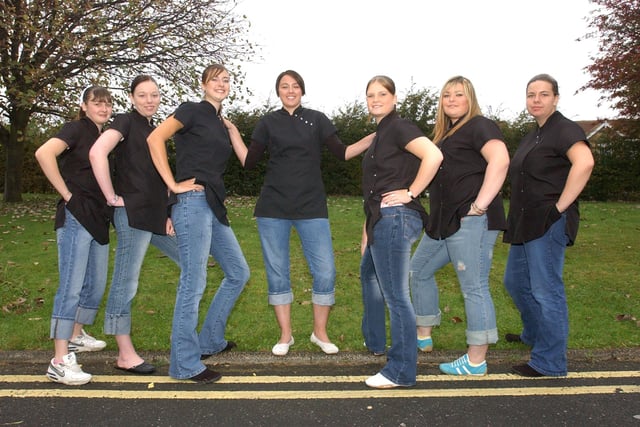 Hairdressing students at East Durham College who joined in with the event in 2005.