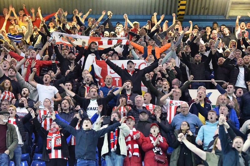 Sunderland fans at Hillsborough for the play-off semi finals.