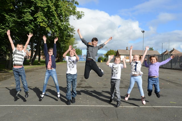 Pupils at Hylton Castle Primary celebrated Jeans for Genes Day in 2013.