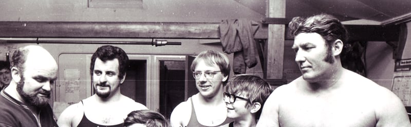 Meynell Youth Centre, Sheffield,  in 1978. Pictured left to right (standing) are Clive Tempest (Meynell coach), Robert Jackson (British Champion),  Peter Easton, Jim Kitson, Don McIntosh (British Champion), and (seated) Paul Easton (British Champion)