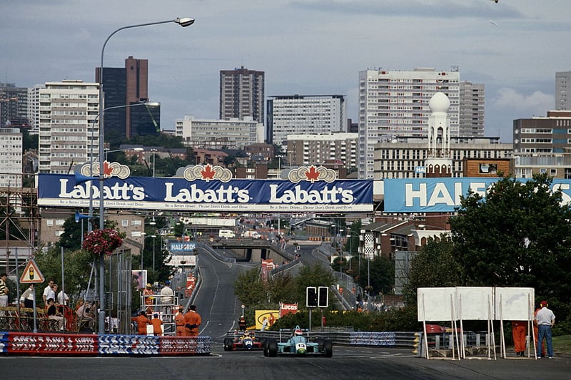 Philippe Favre drives the #13 Leyton House March 90B NM Cosworth through the streets during the FIA International F3000 Championship Halfords Birmingham Superprix race on 27th August 1990 on the streets of Birmingham, Great Britain. (Photo by Dan Smith/Getty Images)
