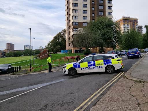 Martin Street and part of the Ponderosa park in Sheffield are sealed off this morning