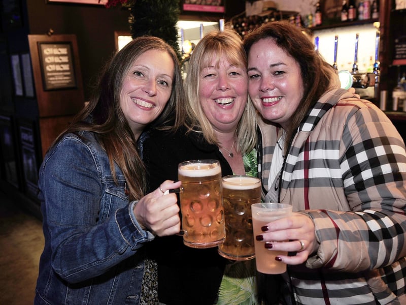 Kelly Wood, Tracy Perkins and Julie Cutts at the Old Woollen in Farsley.