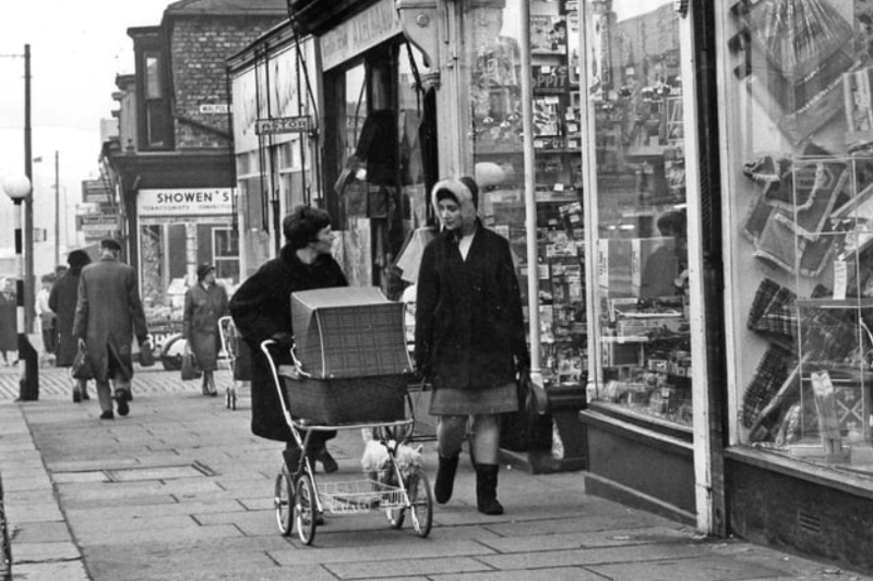 Showens for tobacco and Clarks for model kits and more. It’s Frederick Street in 1969. Photo: Shields Gazette