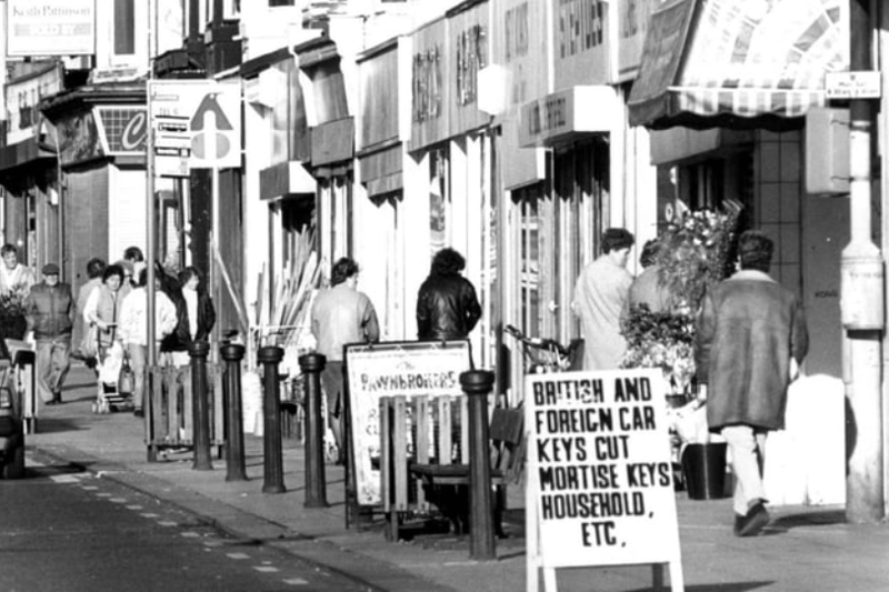 Does this view of the street bring back memories from 33 years ago? And what was the name of the pawnbrokers in the foreground? Photo: Shields Gazette