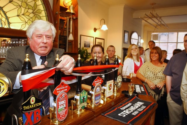 Ron Lawson cut the ribbon to mark the reopening of the pub 18 years ago.