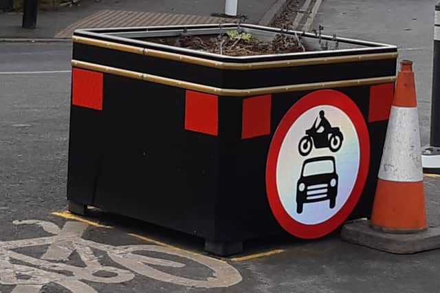 Officials have explained when they will be taking away planters that have not been included in final active travel zones in Sheffield. Picture: David Kessen, National World