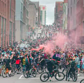 Hundreds of cyclists took part in the Drum & Bass On The Bike ride through Sheffield in 2022. It is set to return on Sunday, October 8, 2023, at 2pm. Photo: Drum & Bass On The Bike/Dom Whiting