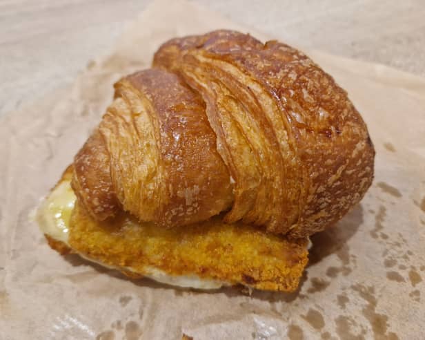 A fish finger croissant from Cawa cafe in Sheffield