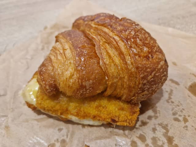 A fish finger croissant from Cawa cafe in Sheffield