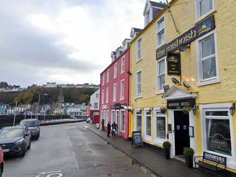 Located in a prime position on the seafront of colourful Tobermory, on the Isle of Mull, The Mishmish serves stunning seafood alongside a range of drinks. It's a great place to stop after completing the two hour Aros Park and Tobermory Circuit walk.