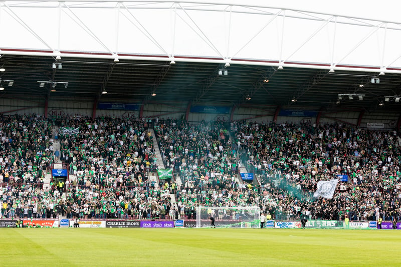 The most recent derby saw 18,971 fans come to Gorgie to see Hearts draw 1-1 with Hibs. 