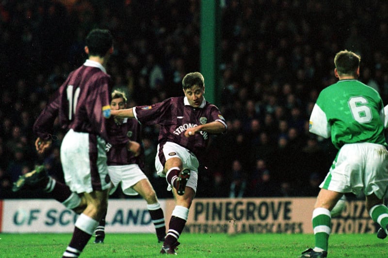 The Hearts’ striker played for the Jambos from 1981-1988 and again from 1988-98. He scored 27 goals against Hibs. 