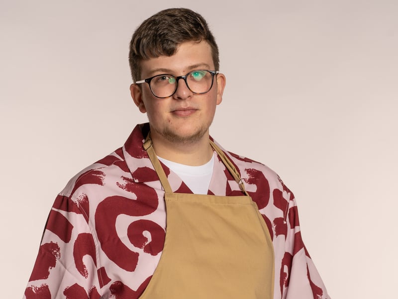 Rowan has been a delight in the tent, cracking jokes and overall charming the hosts and judges with 14/1 odds. So far he has sculpted a cake of a deceased lobster, panicked over Parma Violet flavourings, while also creating a charcuterie board biscuit illusion for his favourite meal, even as a student.