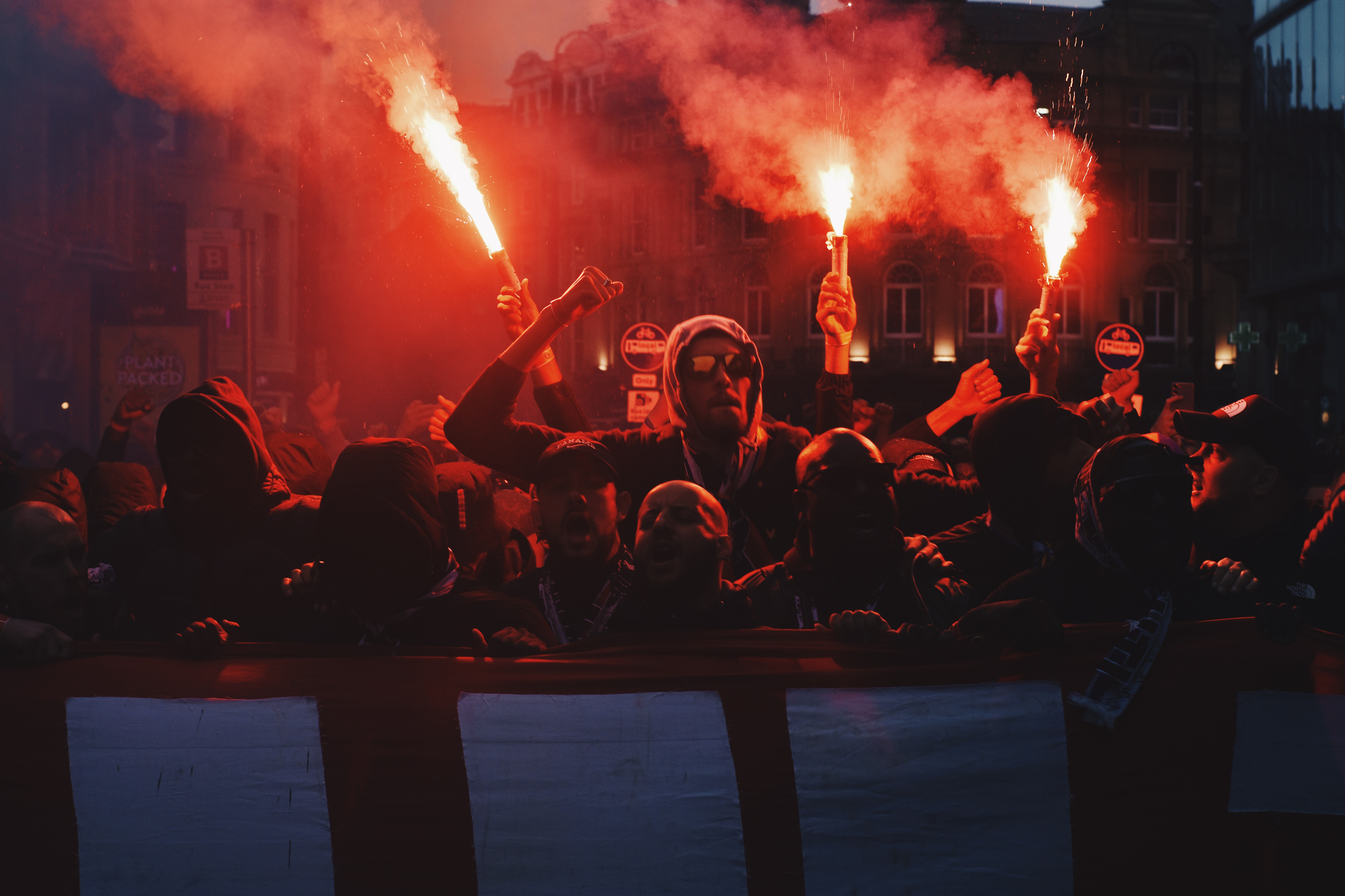 Making their presence known before their 4-1 defeat (Credit: Andrew White)