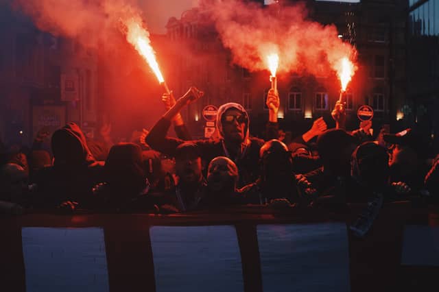 Making their presence known before their 4-1 defeat (Credit: Andrew White)