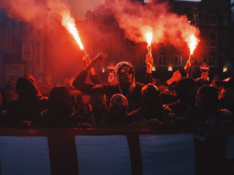 Making their presence known before their 4-1 defeat (Credit: Andrew White)