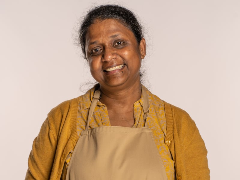 Sweet Saku is likely most remembered for snapping up a Hollywood hug – not handshake – at the beginning of episode one. Her Sri Lankan inspired dishes have so far left a good taste in the judges and audiences mouths with 3/1 odds. Perhaps Saku could improve how often she bakes biscuits, since she doesn’t feel that once a week is frequent.