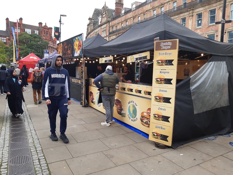 Stalls at the continental market, which runs in Sheffield City Centre until Saturday. Picture: David Kessen, National  World
