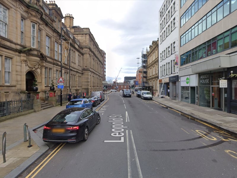 The third-highest number of reports of offences that took place in Sheffield in August 2023 were made in connection with incidents that took place on or near Leopold Street, Sheffield city centre, with 27