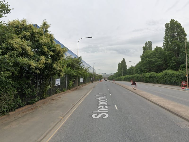 The fifth-highest number of reports of offences that took place in Sheffield in August 2023 were made in connection with incidents that took place on or near Shepcote Lane, Tinsley, with 21, which is the road on which South Yorkshire Police's main custody suite in the city is based