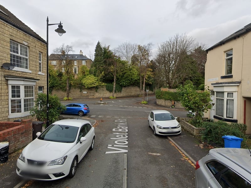 The seventh-highest number of reports of offences that took place in Sheffield in August 2023 were made in connection with incidents that took place on or near Violet Bank Road, Nether Edge, with 19