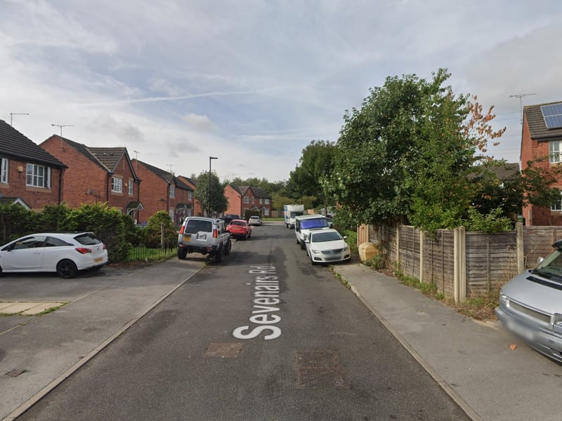 The joint tenth-highest number of reports of offences that took place in Sheffield in August 2023 were made in connection with incidents that took place on or near Sevenairs Road, Beighton, with 15