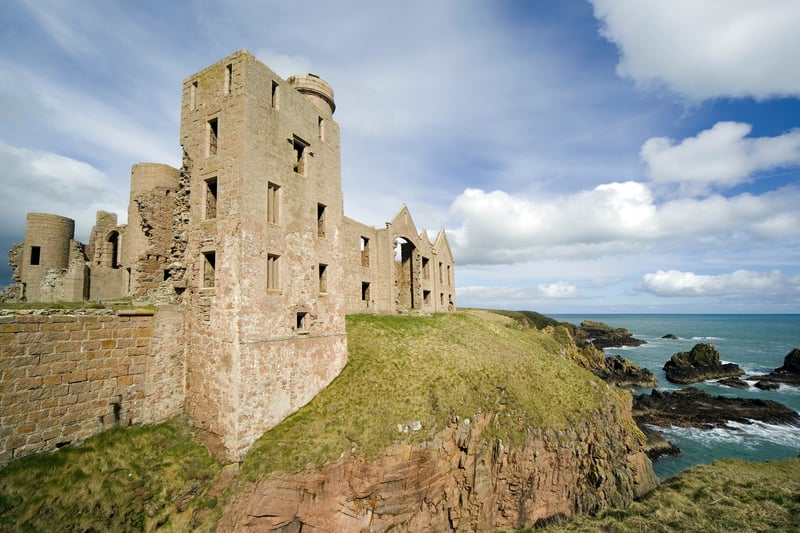 New Slains Castle can be found in Cruden Bay, a beautiful village situated roughly a half hour’s drive north of Aberdeen. The original castle, which was named Bowness, has been reconstructed several times since its initial construction in 1597. Bowness may mean “Bold Promontory” and it has been tied to Old Norse.