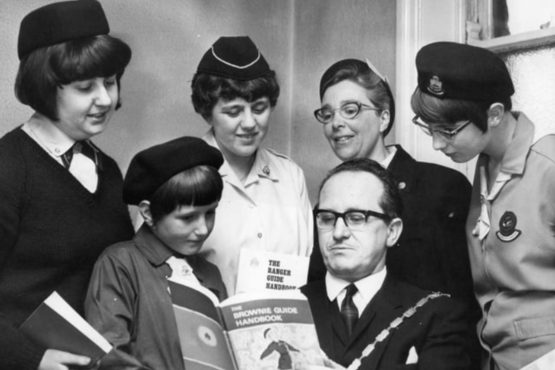 This photo shows new books being presented to Guides and Rangers in 1968. Were you in the picture? Photo: Shields Gazette