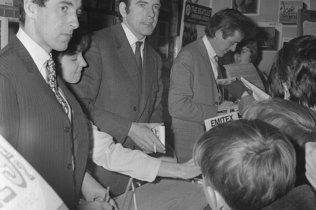 Chart sensations The Bachelors brought the crowds to Atkinsons shop 56 years ago.
