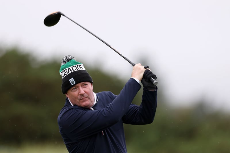 Journalist and television personality Piers Morgan wore a hat from St Andrews hotel Rusacks.