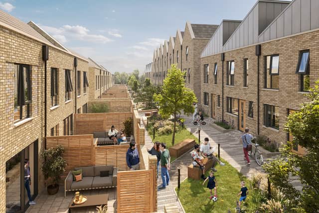 Forge New Homes say the 32 new Olive Lane homes will have south facing gardens and be "fully electric".