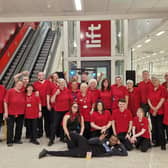 The team at Wilko's in Haymarket, Sheffield city centre, on the last day of trading on October 8.
