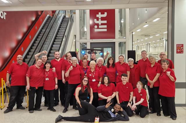 The team at wilko, Haymarket, Sheffield city centre, on the last day of trading on October 8.