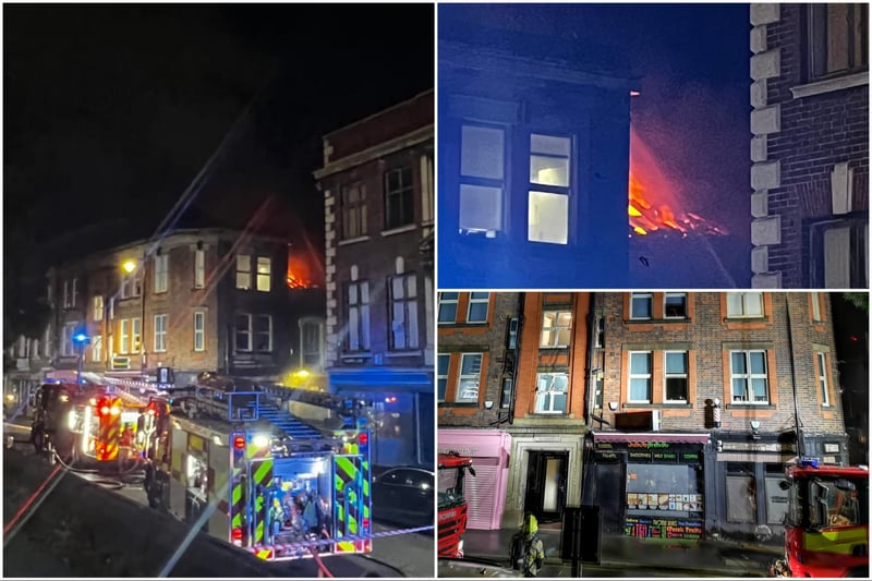 The buildings at the junction on North Church Street and Campo Lane are a mix of shops, offices and flats. South Yorkshire Fire & rescue are yet to say which buildings have been directly affected.