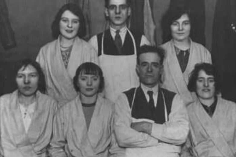 They Kirkintilloch Equitable Co-operative Society ran several shops throughout the town incorporated several local trades, industries, and businesses such as general stores, butchers, dairies, and bakeries. The staff pictured above are from the Co-op bakery staff..