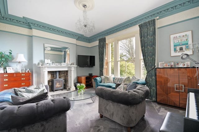 The living room is found to the left of the main entrance. (Photo courtesy of Zoopla)