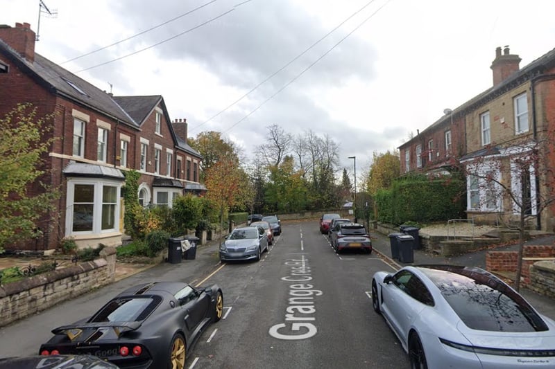 The joint sixth-highest number of reports of violence and sexual offences in Sheffield in August 2023 were made in connection with incidents that took place on or near Grange Crescent Road, Sharrow, with 7