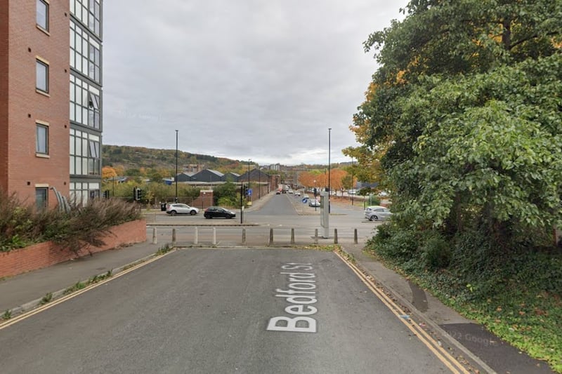 The joint seventh-highest number of reports of violence and sexual offences in Sheffield in August 2023 were made in connection with incidents that took place on or near Bedford Street, Upperthorpe, with 6