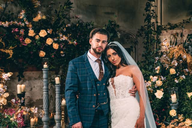 Jordan Gayle, from Sheffield, and Erica on their wedding day, on the Channel 4 show Married at First Sight UK. Photo: CPL / Channel 4