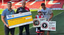 Rob Gurruchaga of The Children's Hospital Charity visited Bramall Lane to receive a cheque presented by SUFC Head of Operations, Dave McCarthy