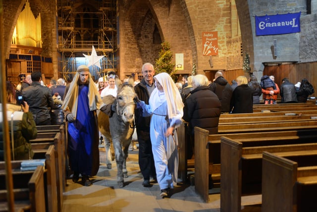 People from Centrepoint featured in a Nativity at St Andrew's Church, Roker, and they were joined by a donkey for the service in 2013.
